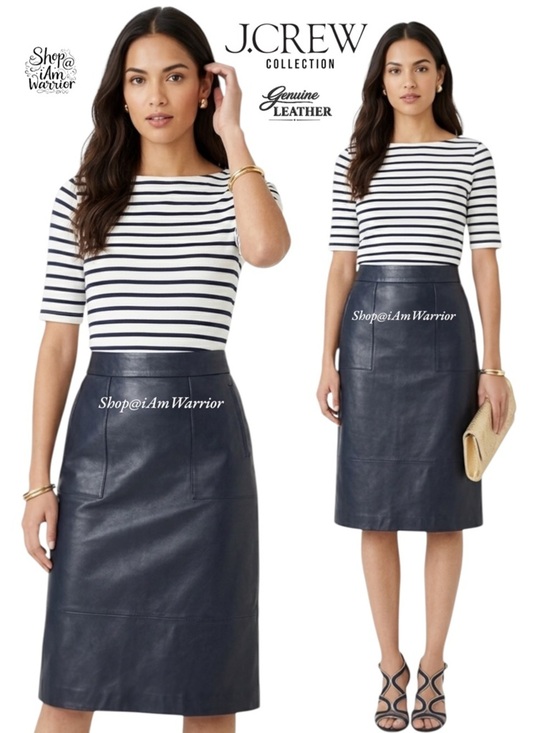 J. Crew Dresses & Skirts - J.Crew Collection NWT genuine leather a-line midi-skirt *shop@iamwarrior